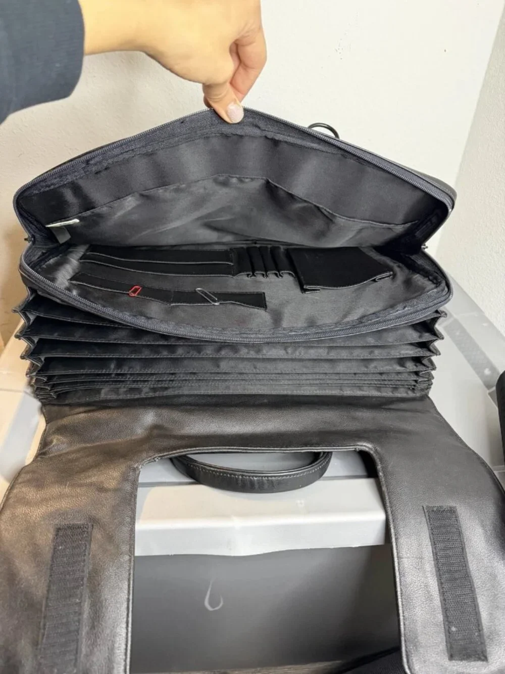 Black Leather Men's Business Bag Briefcase 💼